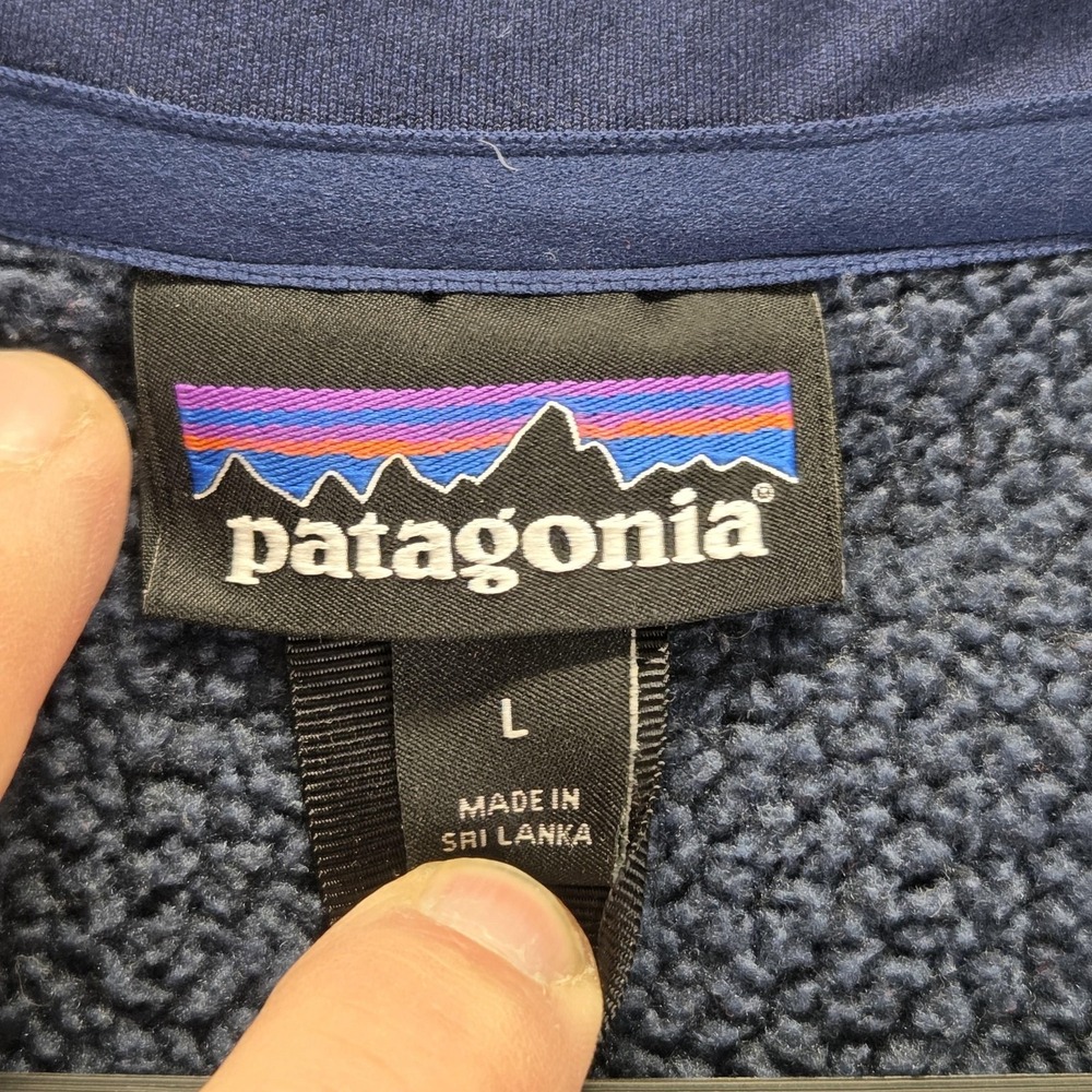 Patagonia Vest Mens Large Blue Better Sweater Fleece Full Zip Pockets Outdoor - Picture 6 of 8